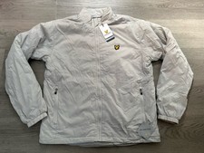 Lyle & Scott Herren kieselgrau Windjammer verstaubare Golfjacke Gr&ouml;&szlig;e Medium neu mit Etikett