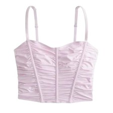 Gilly Hicks Purple Ruched Corset Women Tank Top Size XS  66-32