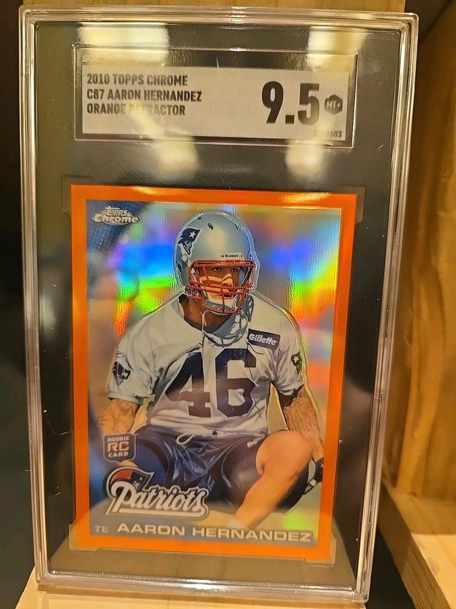 ⭐︎ Hernández⭐︎ 2010 Topps Chrome Orange Refractor #C87 Aaron Hernandez RC