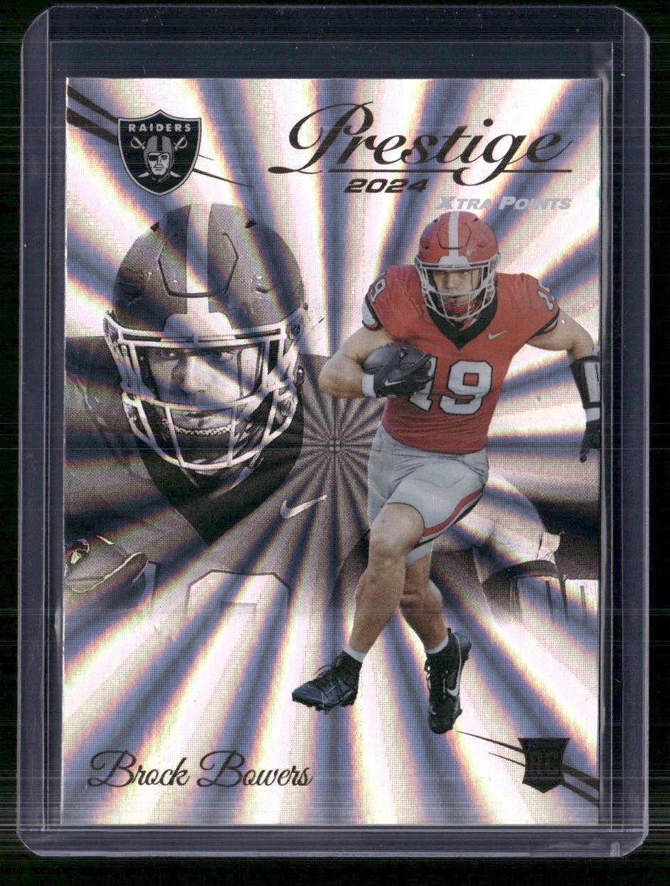 2024 Panini Prestige #305 Brock Bowers Sunburst Xtra Points