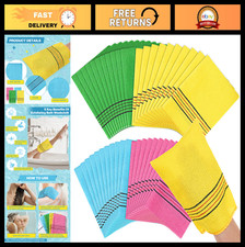 50 Pcs Large Korean Exfoliating Washcloth Mitts - Body Scrubber for Smooth Skin