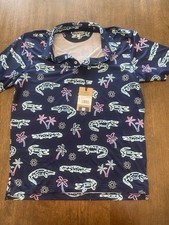 Chubbies Polo Shirt Neon Glades Alligators Size Medium Performance Everglades