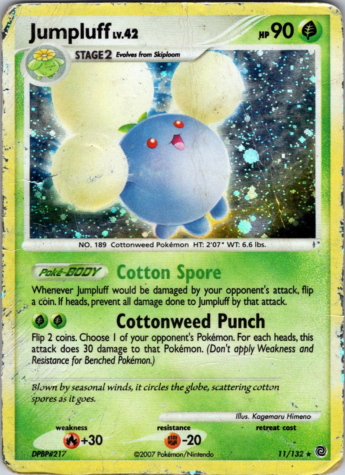 Jumpluff Holo Rare Secret Wonders 11/132 HP