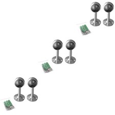  6 Sets Curtain Poles Brackets Wide Stainless Steel Closet Socket Rob