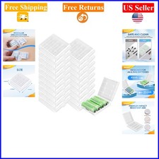 20 Pack Clear AA/AAA Battery Storage Cases - Rechargeable, Secure Portable