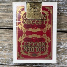 Vintage Golden Nugget Playing Cards Red Gold Seal Las Vegas Casino SEALED Rare