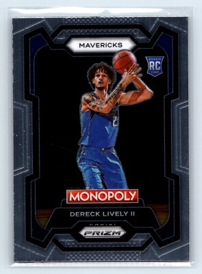 DERECK LIVELY II 2023-24 Panini Monopoly Prizm Base Rookie #24 Dallas Mavericks