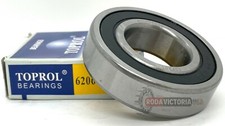  QTY 1 TOPROL 6206-2RS DEEP GROOVE BALL BEARING, RUBBER SEALED 30x62x16 mm