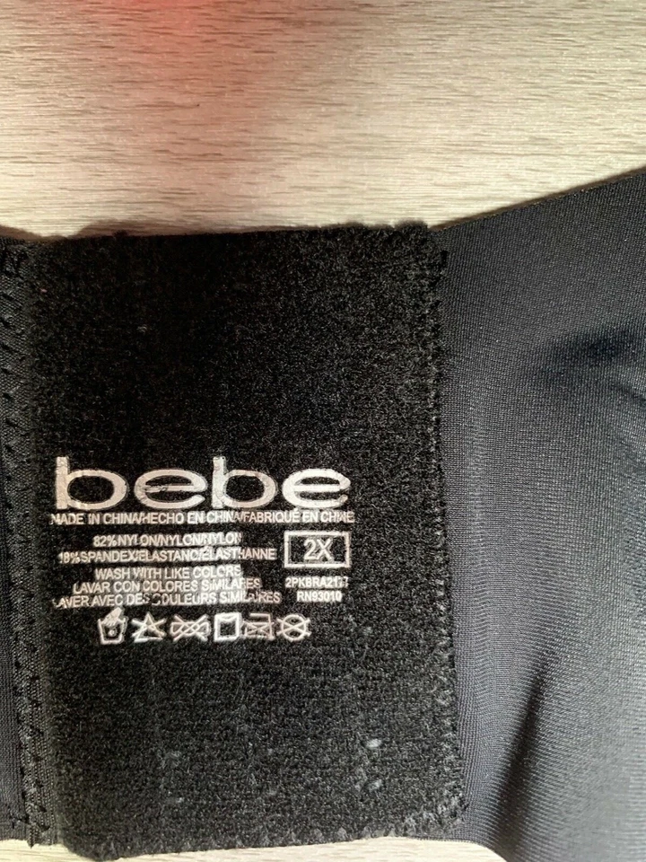 Bebe 2 pack Laser Cut Adjustable Strap Hook Back Comfort Bra Set plus 2X  - Image 4 of 4