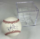 Harold Baines Hof autographed signed baseball with display cube