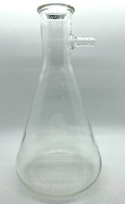 PYREX Glass 1000mL Filtering Flask with Sidearm Tubulation Graduated