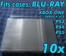 10x Blu-ray Case Resealable Protective Sleeves OPP Bluray Plastic Sleeve