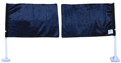 12 Pack Black Plain Solid Color DOUBLE Sided 12x18 Nylon Vehicle Flag