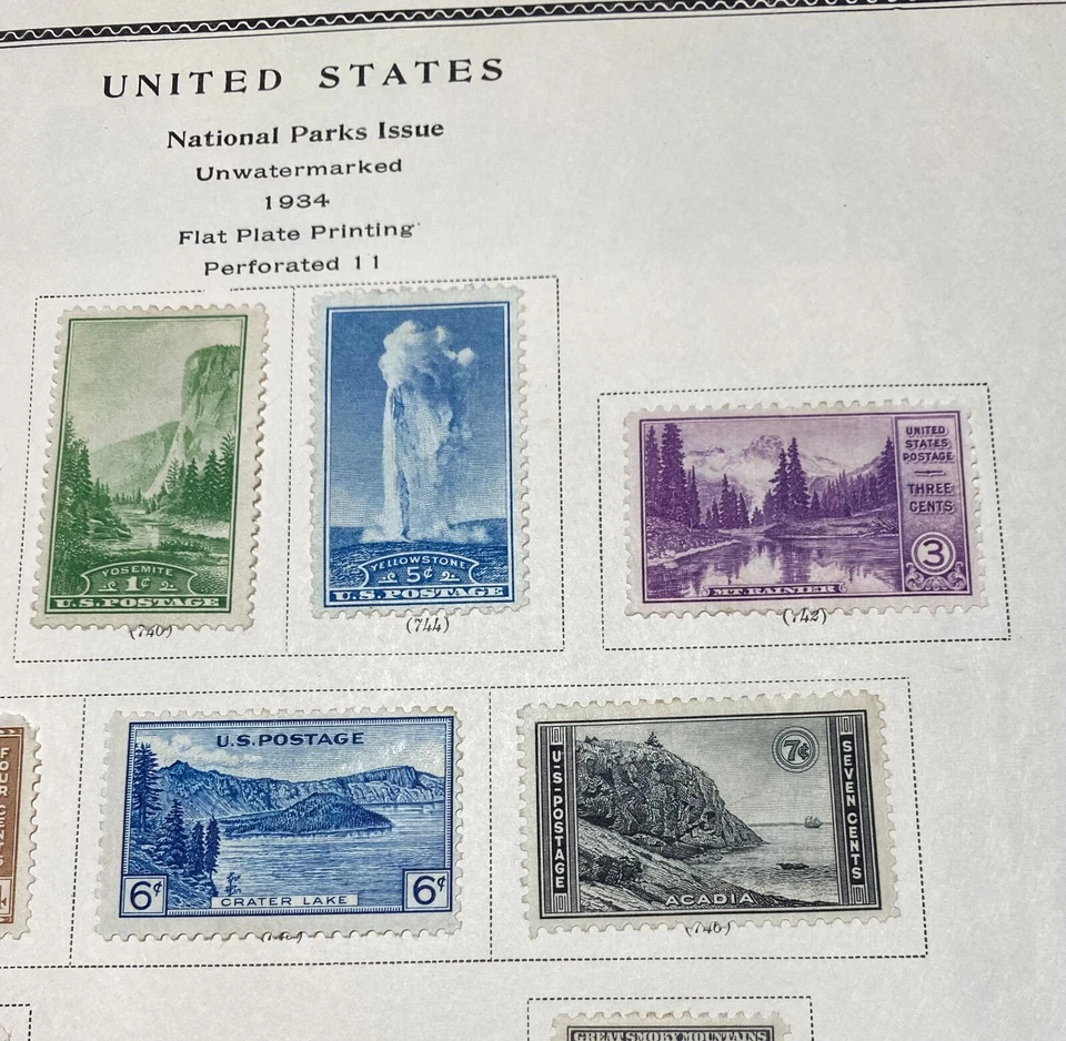 Edição de parques nacionais dos EUA de 1934 sem água marcada em perfeito estado articulado - Imagem 4 de 4