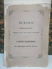 Leonardo Manin MEMORIE STORICO CRITICHE VITA TRASLAZIONE S San MARCO Merlo 1835 