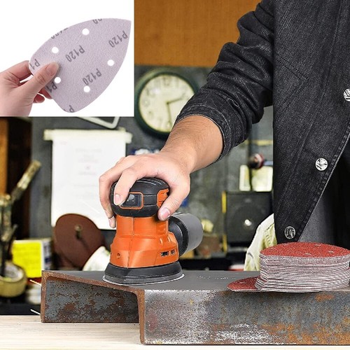 Mouse Sanding Sheet 60-240Grit Sanding Sandpaper Detail Palm Sander Pad 5 Holes - Picture 4 of 7
