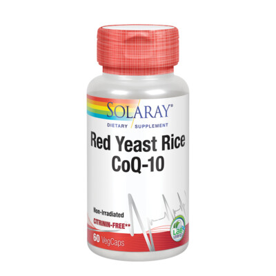 Solaray Red Yeast Rice Plus CoQ-10 | With Niacin for Added Cardiovascular