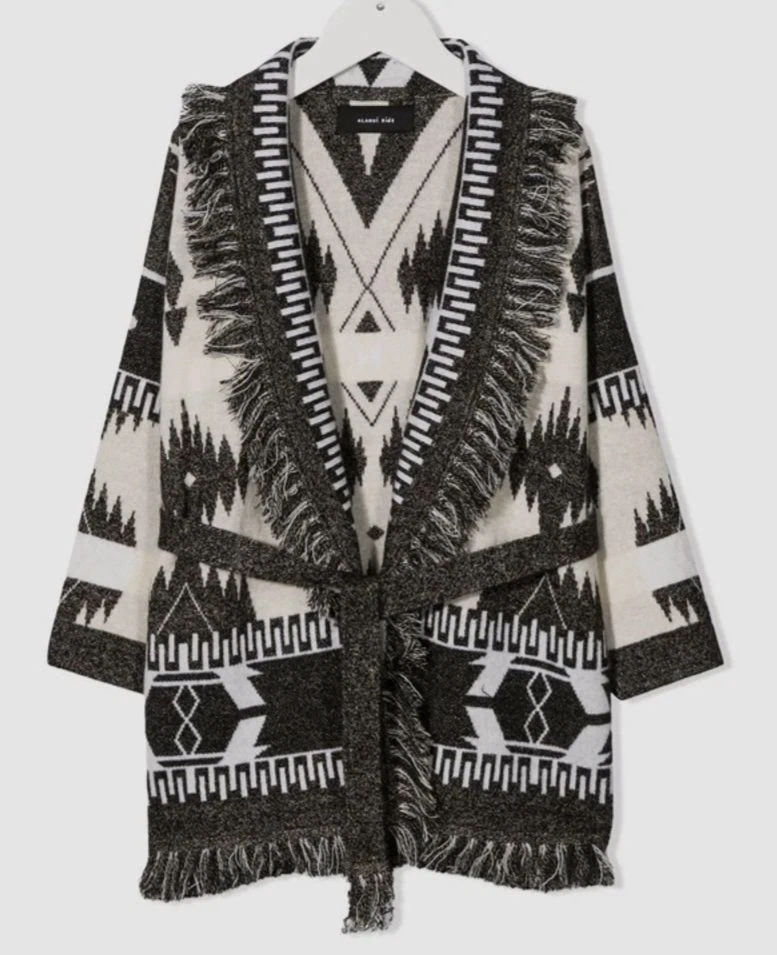 Alanui Bandana belted cardigan - Pink