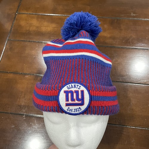 NY Giants Knit Pom Cap Hat Beanie | eBay