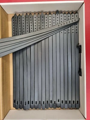 HERITAGE & CO. LTD 10× BLACK Real LEATHER CHOKER BLANKS, Straps 19”(48cm) Long, 3/4”(20mm) Wide