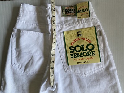 K　Solo semore ホワイト Solo Semore Jeans 28 WHITE NEW Baggy Denim Wide Leg 90s Y2k
