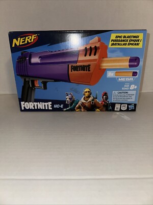 Nerf Fortnite HC-E Mega Dart Blaster - Includes 3 Official Mega Fortnite...