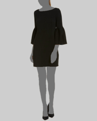 $295 Laundry Shelli Segal Womens Black Boat-Neck Bell-Sleeve Crepe Shift Dress 2 | eBay $295 Laundry Shelli Segal Womens Black Boat-Neck Bell-Sleeve Crepe Shift Dress 2 | eBay