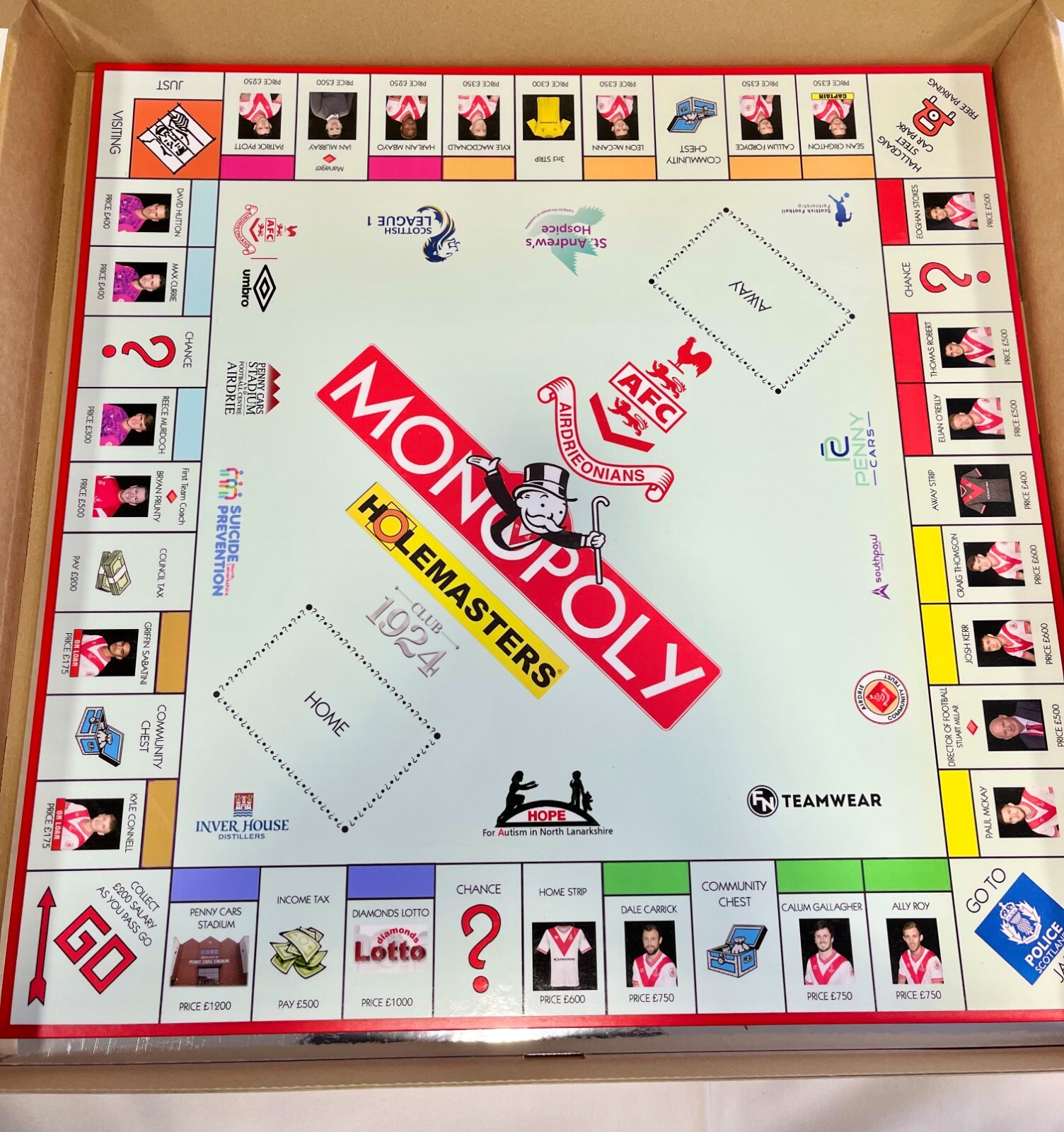 Airdrieonians Monopoly (Airdrie Football Club) Diamonds Board Game eBay
