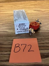 PASS & SEYMOUR 8201-RED SINGLE RECEPTACLE PLUG 15A  AMP 125V HOSPITAL GRADE NIB