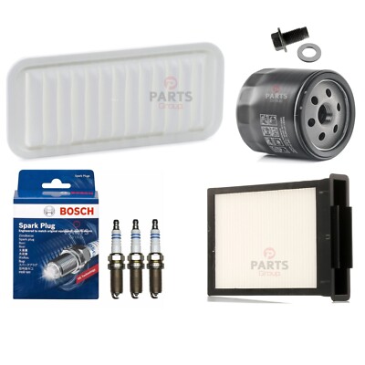 TO FIT CITROEN C1 1.0 PETROL MK1 NEW FULL FILTER SERVICE KIT 3 BOSCH PLUGS INC
