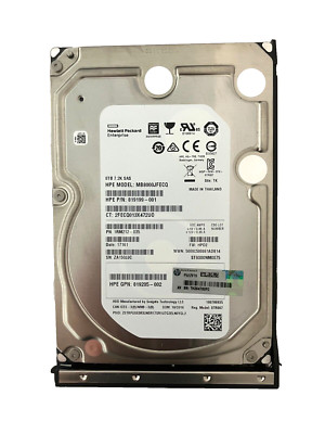 HP MB8000JFECQ HDD 8TB SAS 12Gb/s 7.2K 3.5'' 819199-001 512b/s