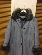 Elvi-fur - Collared & Cuff-womans-winter-pea -coat -size-uk- 22”-eur -50” Us-20”