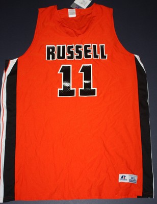 orange black and white basketball jersey