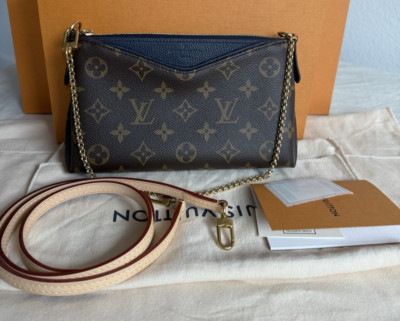 Louis Vuitton  Monogram Pallas Clutch Blue Marine