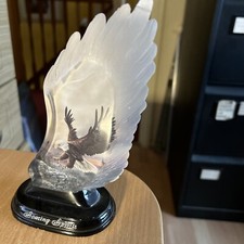 SOARING SPIRIT Eagle Sculpture On Eagle's Wings Larry Martin Bradford Exchang #1