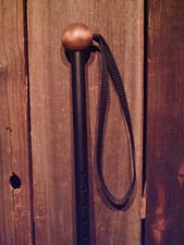 MAPLE BALL handle walking cane adjustable length shaft rubber tip MADE IN USA