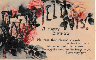 Postcard WI: A Happy Birthday, Rockfield, Wisconsin, DB 1910's