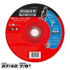 DIABLO DBDS70063701F 7" Type 27 Speed Demon Metal Cut-Off Disc