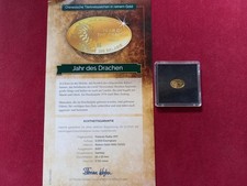 Gambia 200 Dalasis 2017 Tierkreiszeichen Jahr des Drachen 999er Gold 1/50 Oz CoA