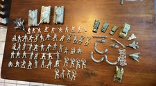 Plastic Toy Soldiers Army Men, Tanks, Mini Fighter Jets, Trucks Lot 79 Pieces