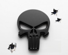 3D Skull Aufkleber  Sticker Auto Aufkleber Schädel Totenkopf Metall Logo Schwarz