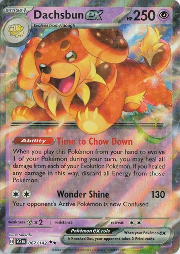 Dachsbun ex 067/142 UR Stellar Crown Pokemon Holo NM/M