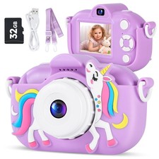 Kids Digital Camera 1080P with 32GB SD Card - Gifts for Ages 3-8