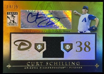 2010 Topps Tribute: Curt Schilling (Autograph Relics) Gold 14/25! #TAR-CS   