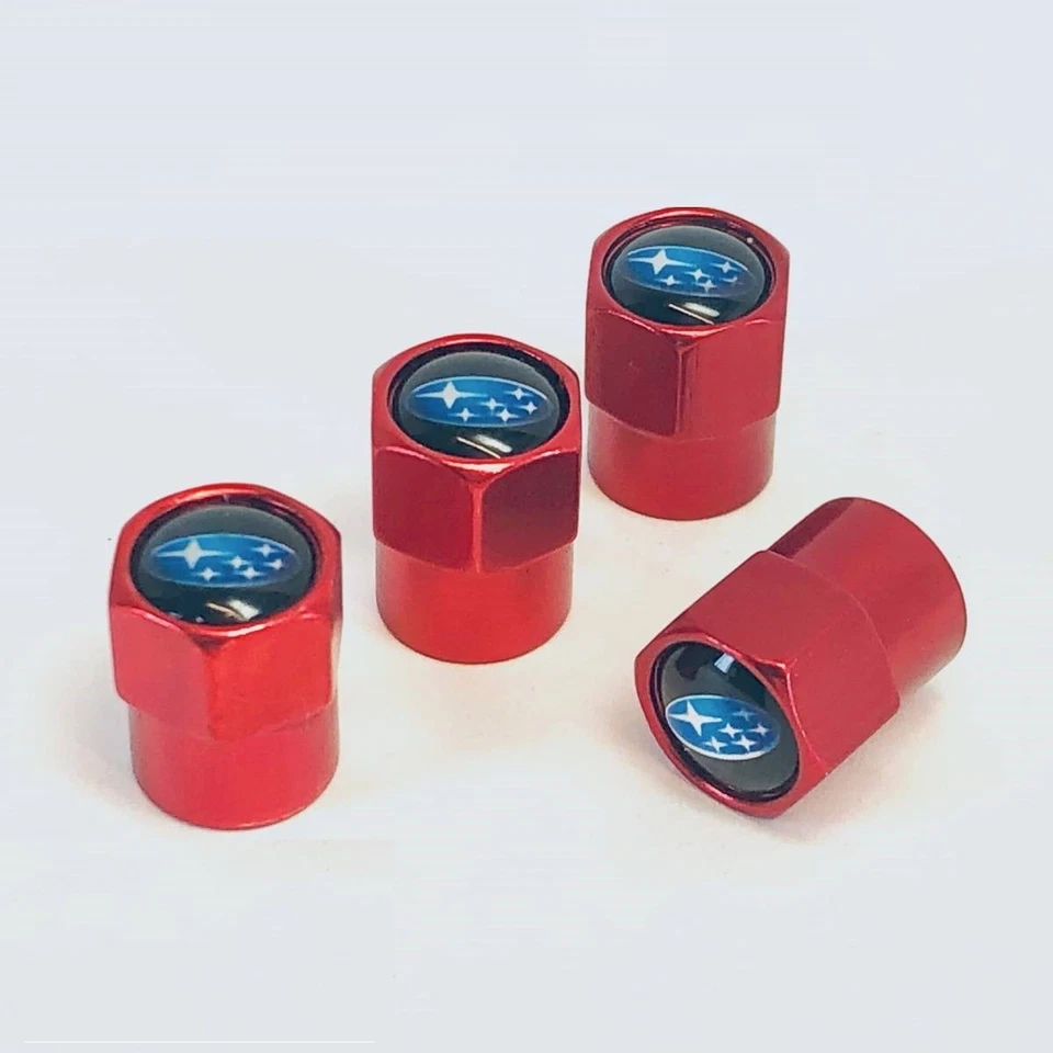 Compatible with Subaru 4Pcs Tire Valve Stem Caps Black Anodized Aluminum Set - Image 4 of 4