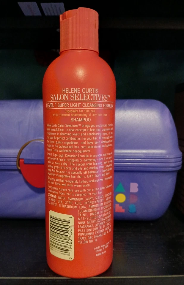 Champú Helene Curtis Salon Selectives 1987 nivel 1 juego de película súper ligero utilería Foto 2 de 3