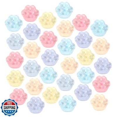 Rismise Mini Cat Paw Squishies Toy 40Pcs Sticky Paws Toys Colorful Cat Paw Fi
