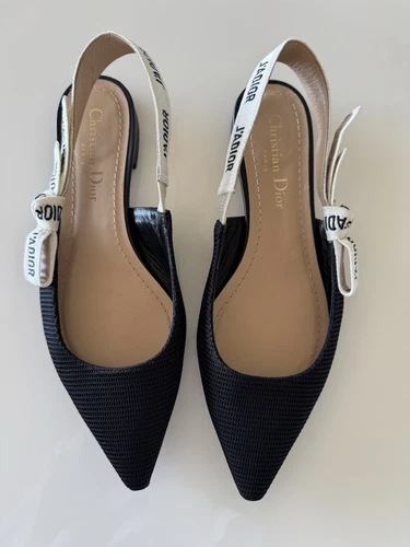 Tissu technique plat Christian Dior noir J'Adior écharpe ballet taille 36 US 6