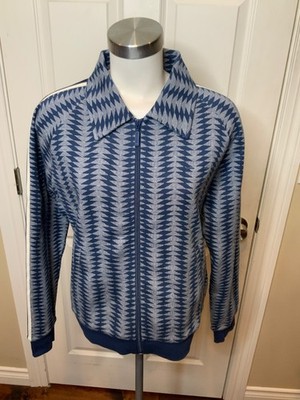 The Upside Joie Pari Blue Geometric Zip-Up Collared Jacket, Size M