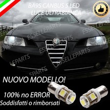 COPPIA LUCI POSIZIONE LED H6W ALFA ROMEO 166 1° SERIE CANBUS NO ERROR BIANCHI